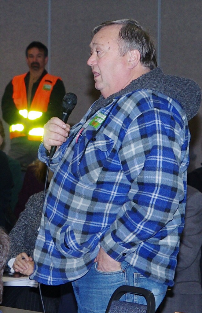 Steve Bloomfield, shellfish farmer, incongruously welcomes Adage