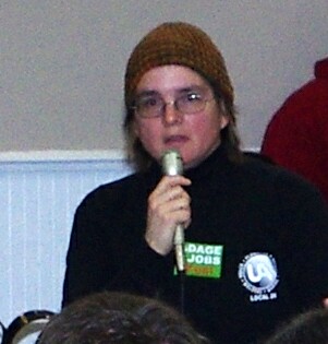 April Heron, Local 26 pipe-fitter, welcomes Adage to imperfect world