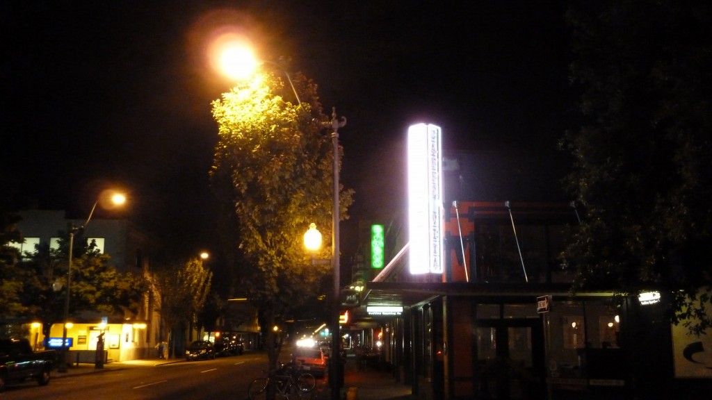 They say the neon lights are bright...